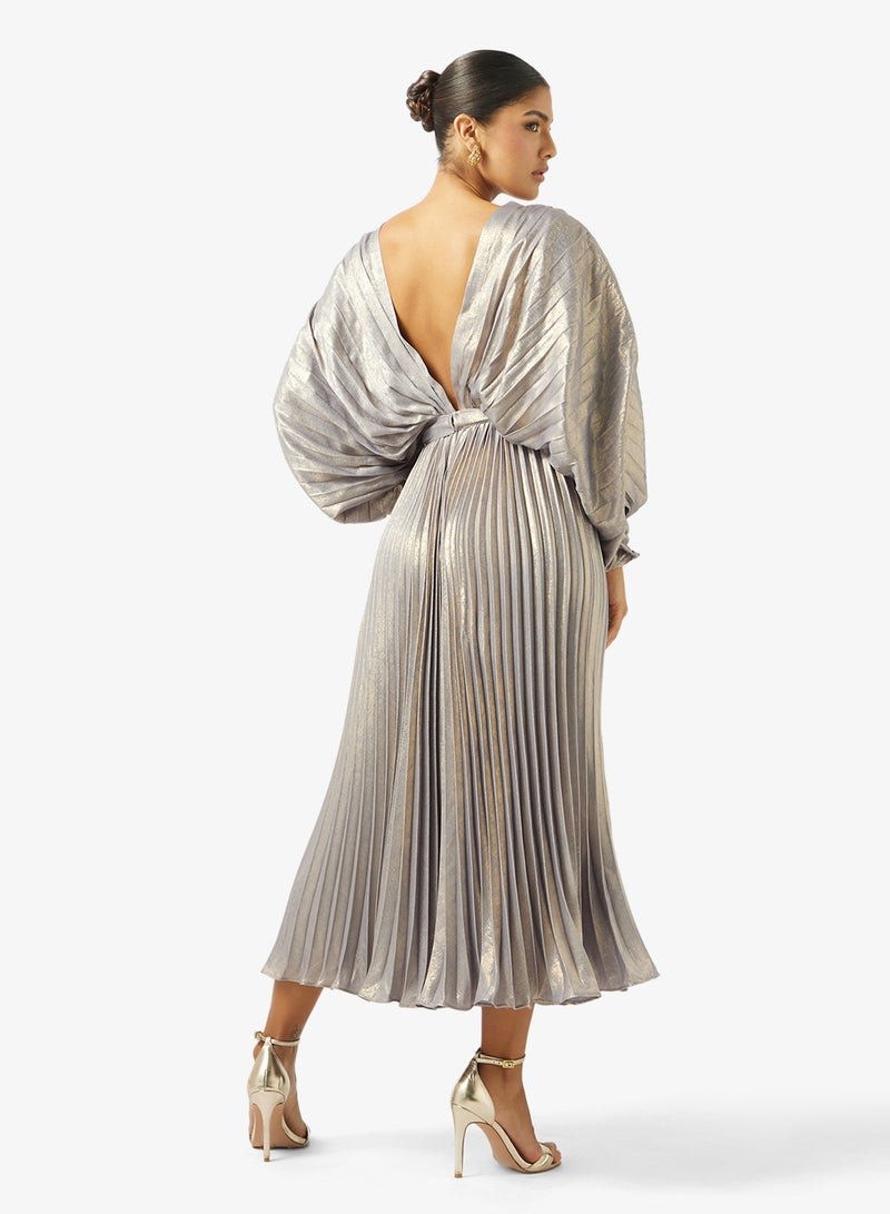 Threadz by Ajooni Embellished Neck Kimono Dress - Image 2